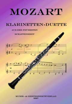 9307 Mozart - Fruehe-Klarinetten-Duette - Duos zwei Klarinetten