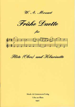 Mozart-fruehe Duette-Duos-fuer Floete-Oboe-und Klarinette