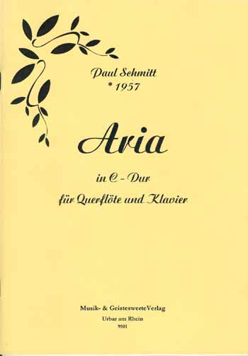 9501 Paul Schmitt: Aria in G-Dur für Flöte und Klavier