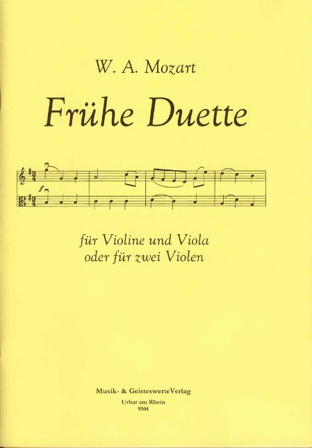 9504-Mozart-fruehe-Violin-Viola-Duette Geige Bratsche
